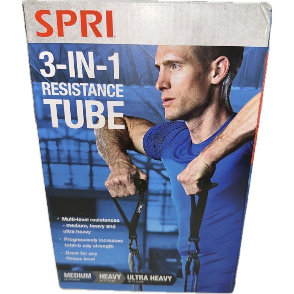 SPRI 3-in-1 Resistance Bands‎ Multi level Workout (Medium, Heavy, Ultra Heavy)